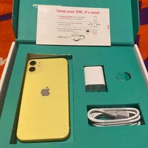 COPY - YELLOW IPhone 11 64gb iCloud locked T-Mobile carrier